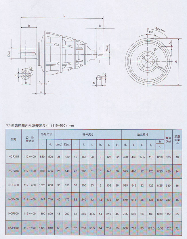 NCF行星齒輪減速器結(jié)構(gòu)